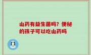 山药有益生菌吗？便秘的孩子可以吃山药吗