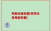 狗能吃益生菌(狗可以食用益生菌)