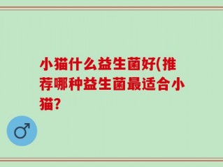 小猫什么益生菌好(推荐哪种益生菌最适合小猫？
