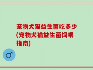 宠物犬猫益生菌吃多少(宠物犬猫益生菌饲喂指南)