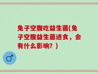 兔子空腹吃益生菌(兔子空腹益生菌进食，会有什么影响？)