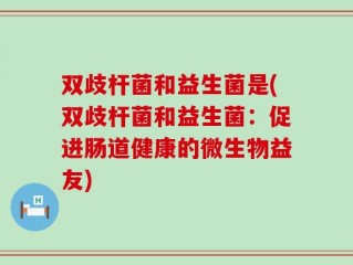 双歧杆菌和益生菌是(双歧杆菌和益生菌：促进肠道健康的微生物益友)