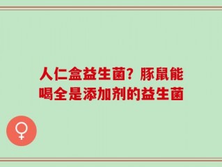 人仁盒益生菌？豚鼠能喝全是添加剂的益生菌