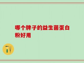 哪个牌子的益生菌蛋白粉好用