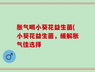 胀气喝小葵花益生菌(小葵花益生菌，缓解胀气佳选择