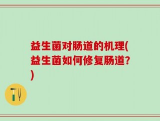 益生菌对肠道的机理(益生菌如何修复肠道？)