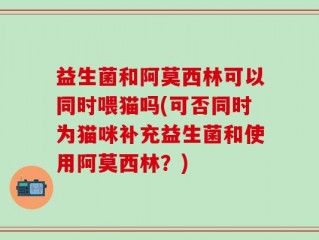 益生菌和阿莫西林可以同时喂猫吗(可否同时为猫咪补充益生菌和使用阿莫西林？)