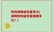 狗狗调理益生菌多久(调理狗狗益生菌需要多久？)