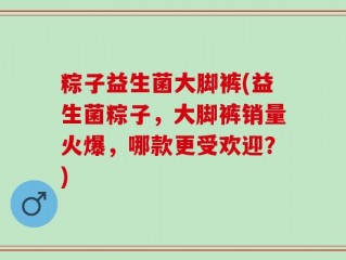 粽子益生菌大脚裤(益生菌粽子，大脚裤销量火爆，哪款更受欢迎？)
