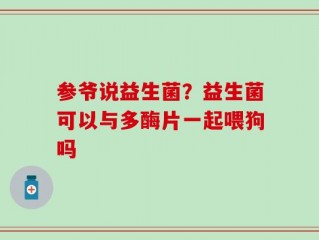 参爷说益生菌？益生菌可以与多酶片一起喂狗吗