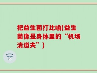 把益生菌打比喻(益生菌像是身体里的“机场清道夫”)
