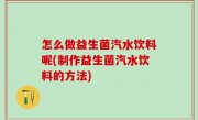 怎么做益生菌汽水饮料呢(制作益生菌汽水饮料的方法)