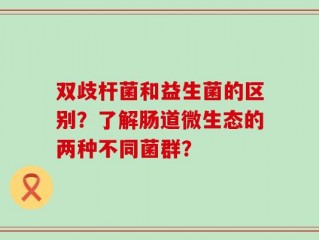 双歧杆菌和益生菌的区别？了解肠道微生态的两种不同菌群？