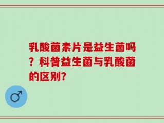 乳酸菌素片是益生菌吗？科普益生菌与乳酸菌的区别？