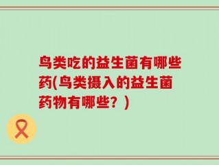 鸟类吃的益生菌有哪些药(鸟类摄入的益生菌药物有哪些？)
