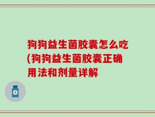 狗狗益生菌胶囊怎么吃(狗狗益生菌胶囊正确用法和剂量详解