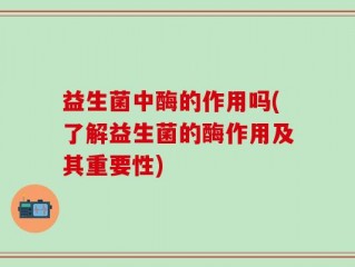 益生菌中酶的作用吗(了解益生菌的酶作用及其重要性)