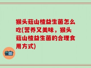 猴头菇山楂益生菌怎么吃(营养又美味，猴头菇山楂益生菌的合理食用方式)