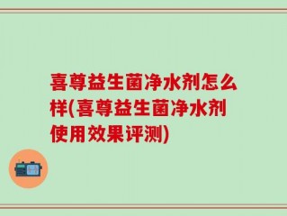 喜尊益生菌净水剂怎么样(喜尊益生菌净水剂使用效果评测)