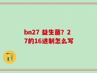 bn27 益生菌？27的16进制怎么写