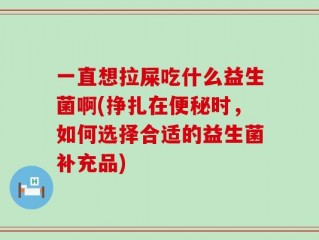 一直想拉屎吃什么益生菌啊(挣扎在便秘时，如何选择合适的益生菌补充品)