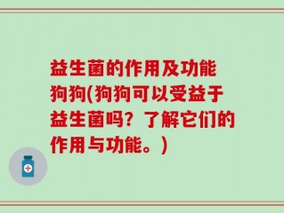 益生菌的作用及功能 狗狗(狗狗可以受益于益生菌吗？了解它们的作用与功能。)