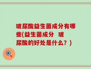 玻尿酸益生菌成分有哪些(益生菌成分  玻尿酸的好处是什么？)