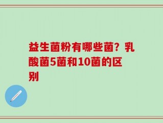 益生菌粉有哪些菌？乳酸菌5菌和10菌的区别