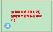 猪有哪些益生菌可喂(猪的益生菌饲料有哪些？)
