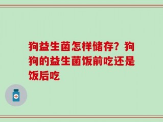 狗益生菌怎样储存？狗狗的益生菌饭前吃还是饭后吃