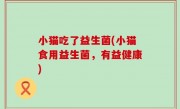 小猫吃了益生菌(小猫食用益生菌，有益健康)