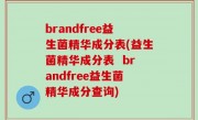 brandfree益生菌精华成分表(益生菌精华成分表  brandfree益生菌精华成分查询)