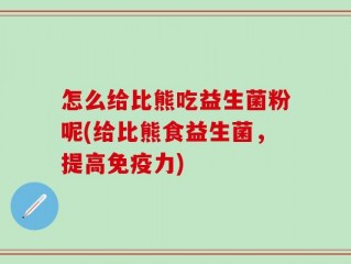 怎么给比熊吃益生菌粉呢(给比熊食益生菌，提高免疫力)