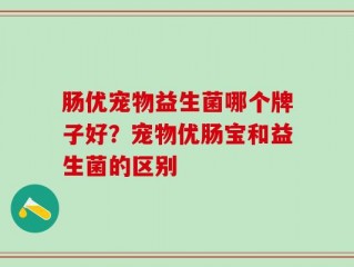 肠优宠物益生菌哪个牌子好？宠物优肠宝和益生菌的区别
