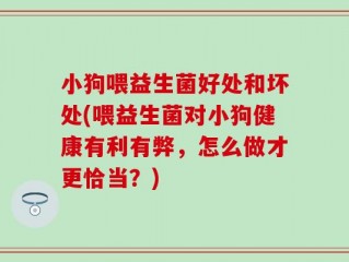 小狗喂益生菌好处和坏处(喂益生菌对小狗健康有利有弊，怎么做才更恰当？)