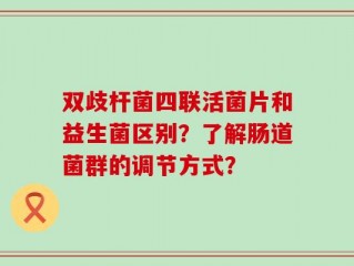 双歧杆菌四联活菌片和益生菌区别？了解肠道菌群的调节方式？