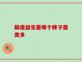 肠道益生菌哪个牌子菌类多