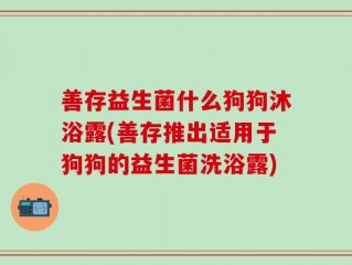 善存益生菌什么狗狗沐浴露(善存推出适用于狗狗的益生菌洗浴露)