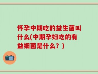 怀孕中期吃的益生菌叫什么(中期孕妇吃的有益细菌是什么？)