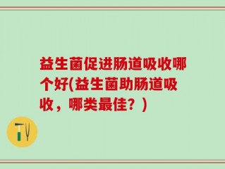 益生菌促进肠道吸收哪个好(益生菌助肠道吸收，哪类最佳？)