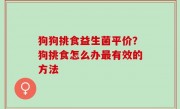 狗狗挑食益生菌平价？狗挑食怎么办最有效的方法