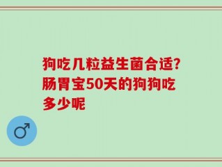 狗吃几粒益生菌合适？肠胃宝50天的狗狗吃多少呢