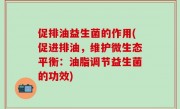 促排油益生菌的作用(促进排油，维护微生态平衡：油脂调节益生菌的功效)