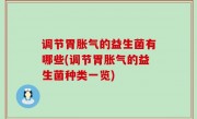调节胃胀气的益生菌有哪些(调节胃胀气的益生菌种类一览)