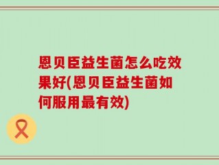 恩贝臣益生菌怎么吃效果好(恩贝臣益生菌如何服用最有效)