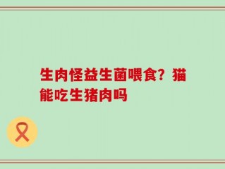生肉怪益生菌喂食？猫能吃生猪肉吗