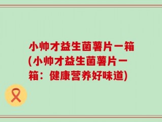 小帅才益生菌薯片一箱(小帅才益生菌薯片一箱：健康营养好味道)