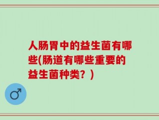 人肠胃中的益生菌有哪些(肠道有哪些重要的益生菌种类？)