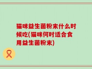 猫咪益生菌粉末什么时候吃(猫咪何时适合食用益生菌粉末)