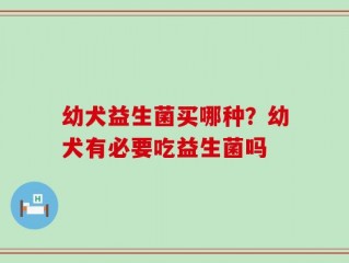 幼犬益生菌买哪种？幼犬有必要吃益生菌吗
